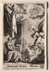 A Szűz élete: Az Angyali üdvözlet alkotó: Jacques Callot
