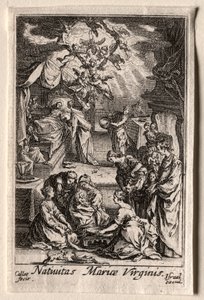 A Szűz élete: A Szűz születése. alkotó: Jacques Callot