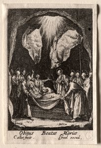 A Szűz élete: A Szűz síremléke. alkotó: Jacques Callot