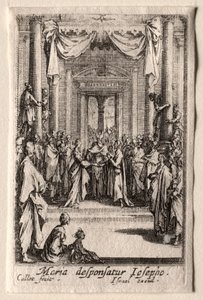 A Szűz élete: A Szűzanya házassága alkotó: Jacques Callot