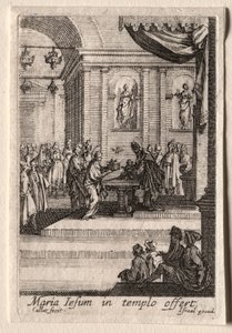 A Szűz élete: Krisztus bemutatása a templomban alkotó: Jacques Callot
