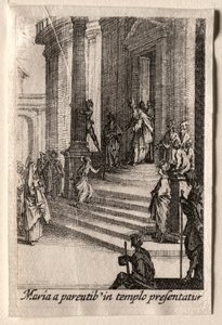 A Szűz élete: A Szűz bemutatása a templomban. alkotó: Jacques Callot