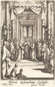 A Szűzanya házassága, 1630-ban vagy azután. alkotó: Jacques Callot