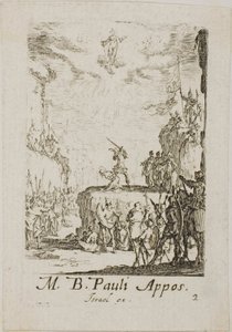 Szent Pál mártíromsága, második rész Az apostolok mártíromsága című könyvből alkotó: Jacques Callot