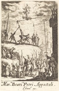 Szent Péter mártíromsága, c. 16341635. alkotó: Jacques Callot
