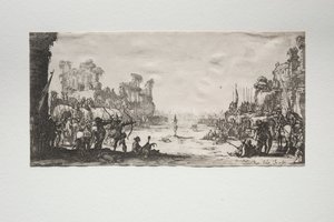 Szent Sebestyén vértanúsága. alkotó: Jacques Callot