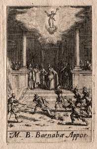 Az apostolok vértanúsága: Szent Barnabás alkotó: Jacques Callot