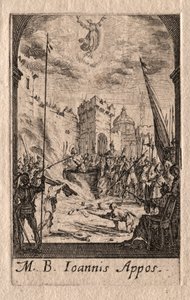 Az apostolok vértanúsága: Szent János evangélista alkotó: Jacques Callot