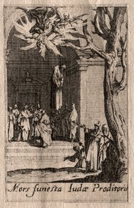 Az apostolok vértanúsága: Júdás halála. alkotó: Jacques Callot
