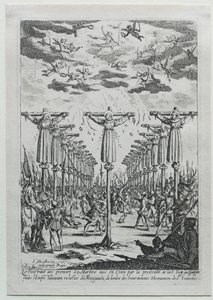 Japán mártírjai. alkotó: Jacques Callot