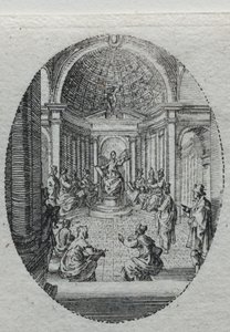 A szenvedés titkai: Krisztus vitázik az orvosokkal alkotó: Jacques Callot