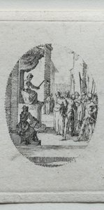A szenvedés titkai: Krisztus Pilátus előtt. alkotó: Jacques Callot