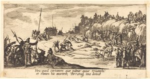 A keresztre szegezés alkotó: Jacques Callot