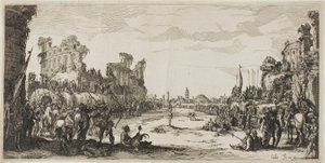 Nyílvesszős megpróbáltatás (Szent Sebestyén) alkotó: Jacques Callot
