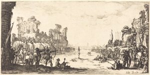 Nyilak megpróbáltatása, Saint Sebastian c. 16321633. alkotó: Jacques Callot