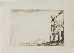 Lapátját a vállán vivő paraszt, A szeszélyekből alkotó: Jacques Callot