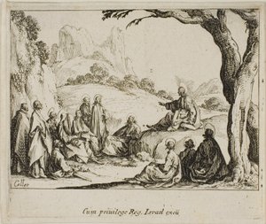 A hegyi beszéd, az Újszövetségből alkotó: Jacques Callot