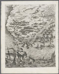 La Rochelle ostroma: 10. tábla, 1628-1630. alkotó: Jacques Callot
