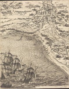 La Rochelle ostroma [16/12. tábla; a készlet tartalma: 1952.8.97-112] alkotó: Jacques Callot