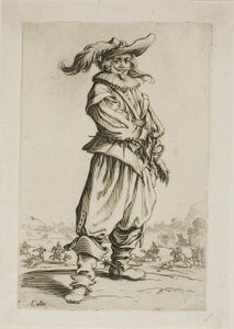 A katona tollas kalappal, harmadik tábla a La Noblesse-ből alkotó: Jacques Callot