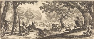 A szarvasvadászat alkotó: Jacques Callot