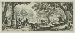 A szarvasvadászat alkotó: Jacques Callot