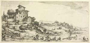A szarvasvadászat különféle Firenzében tervezett jelenetekből alkotó: Jacques Callot
