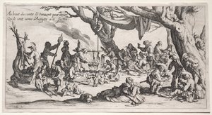 A csehek: A megállóhely: a csehek ünnepe alkotó: Jacques Callot
