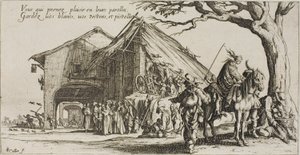 A megállóhely, a Bohéméletből alkotó: Jacques Callot