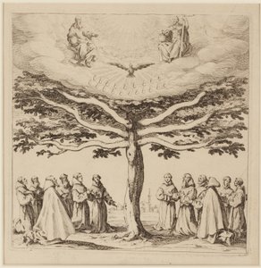 Szent Ferenc fája, 1619 körül (metszet) alkotó: Jacques Callot