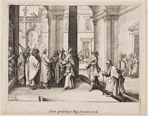 Az adópénz, az „Újszövetség” sorozatból alkotó: Jacques Callot