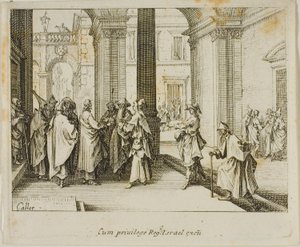 A császárnak való hódolat, az Újszövetségből alkotó: Jacques Callot