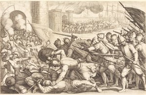 A csapatok egy város kapuját kényszerítik alkotó: Jacques Callot