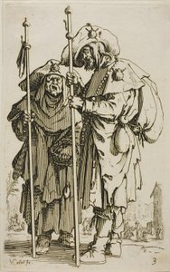 A két zarándok, a The Beggars harmadik táblája alkotó: Jacques Callot