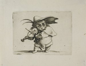 A hegedűs, Varie Figure Gobbitól alkotó: Jacques Callot