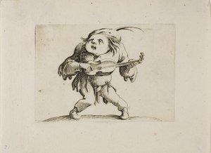 Az ingatag gitározó ember, Varie Figure Gobbitól alkotó: Jacques Callot