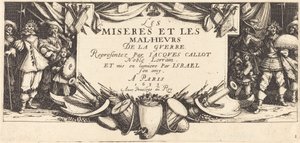 "A háború nagy nyomorúságai" címlapja alkotó: Jacques Callot