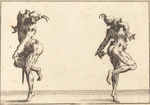 Két Pantaloon táncol alkotó: Jacques Callot