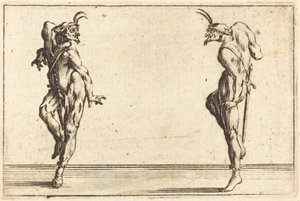 Két Pantaloon táncol alkotó: Jacques Callot
