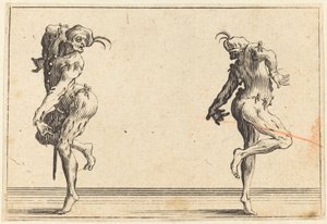 Két Pantaloon táncol alkotó: Jacques Callot
