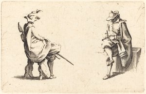 Két ülő alak alkotó: Jacques Callot