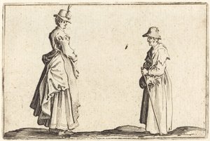 Két nő profiljában alkotó: Jacques Callot