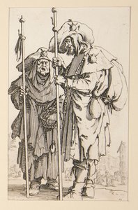 Két zarándok, A koldusok című műből alkotó: Jacques Callot