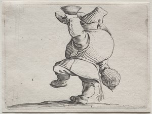 Különféle púpos figurák Iacopo Callottól (Ivó hátulról nézve) alkotó: Jacques Callot