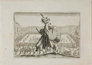 Kilátás a Piazza S. Croce focimeccsre, a Capricesből alkotó: Jacques Callot