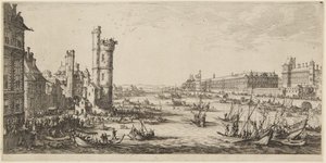 Kilátás a Louvre-ra alkotó: Jacques Callot