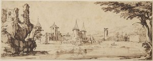 Kilátás egy várra alkotó: Jacques Callot
