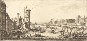 Kilátás a Louvre-ra alkotó: Jacques Callot