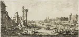Kilátás a Louvre-ra alkotó: Jacques Callot