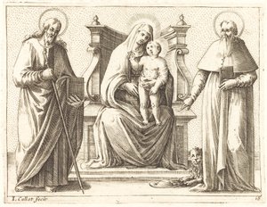 Szűz és gyermek Szent Jakabbal és Jeromossal, 16081611. alkotó: Jacques Callot